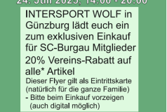 Secret Vereinsshopping – Exklusiv für SC Burgau Mitglieder!